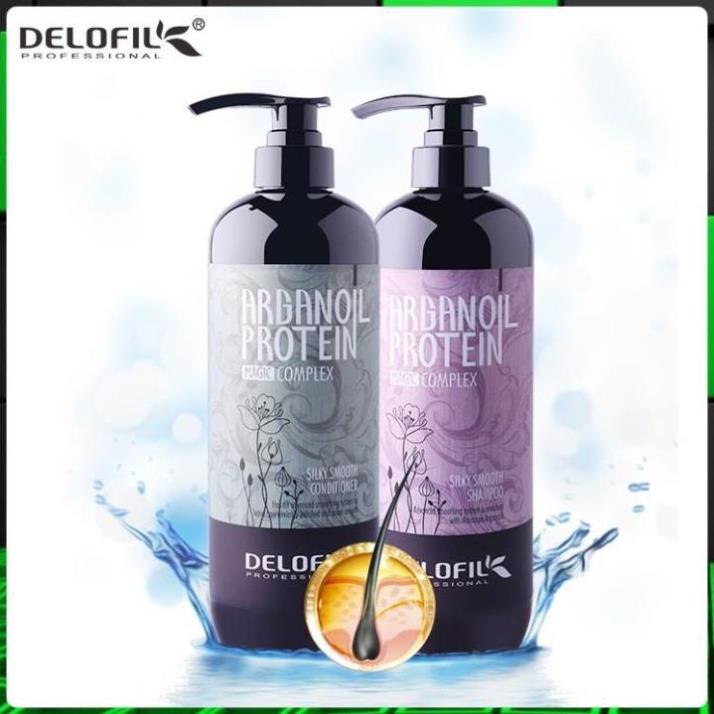 DẦU GỘI DẦU XẢ DƯỠNG ẨM PHỤC HỒI DELOFIL-MỀM MƯỢT CHỐNG GÀU Arganoil Protein 800ml | BigBuy360 - bigbuy360.vn