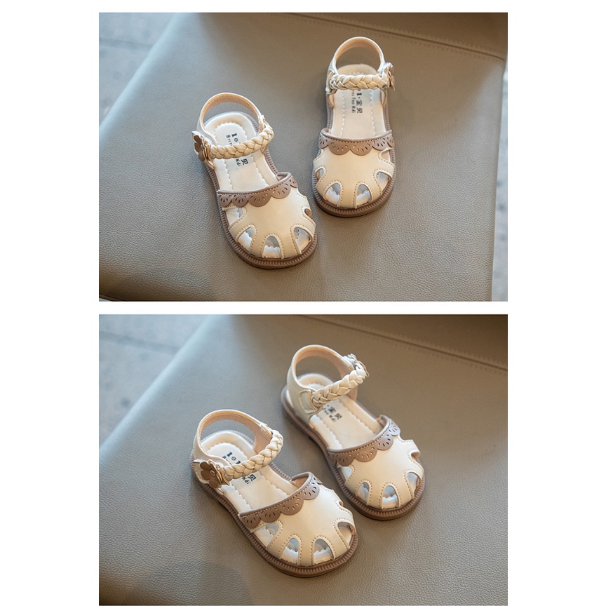 Sandal dép quai hậu khóa dán tết kiểu cho bé gái từ 2-6 tuổi (001)