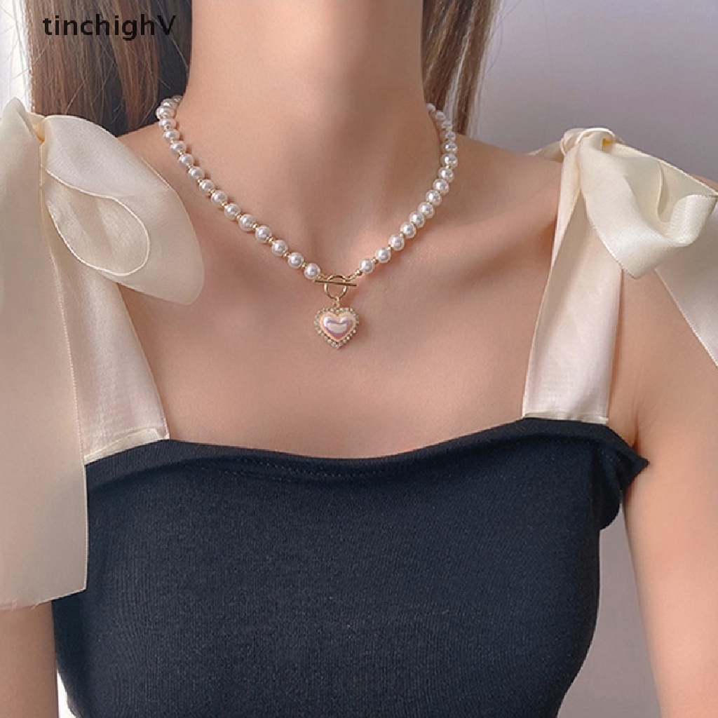 Vòng cổ Mạ Vàng Đính Trai Nhân Tạo Thời Trang