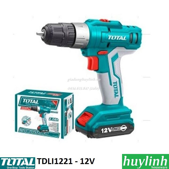 Máy khoan vặn vít dùng pin Total TDLI1221 - 1 pin 12V