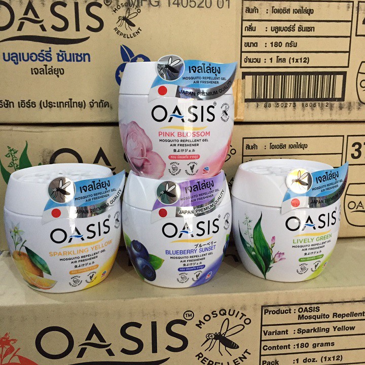 SÁP ĐUỔI MUỖI, THƠM PHÒNG OASIS 180g THÁI LAN