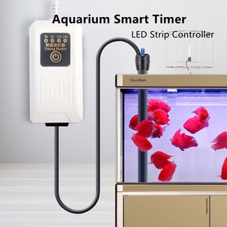 AQUARZOO Aquarium Light Timer, Fish Tank Light Controller and Dimmer(Black Color)