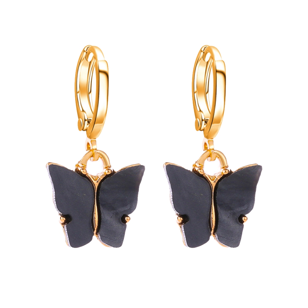 New Women's Earrings Fashion Color Acrylic Butterfly Stud Earrings Animal Sweet Colorful Stud Earrings Girls Jewelry CEP