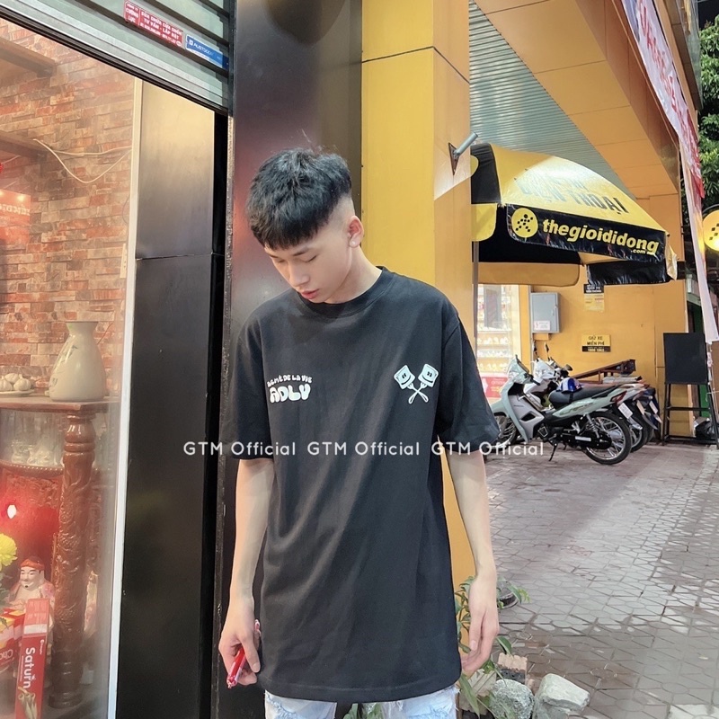 Áo thun ADLV Marshmallow form rộng tay lỡ, Áo phông unisex nam nữ GTM