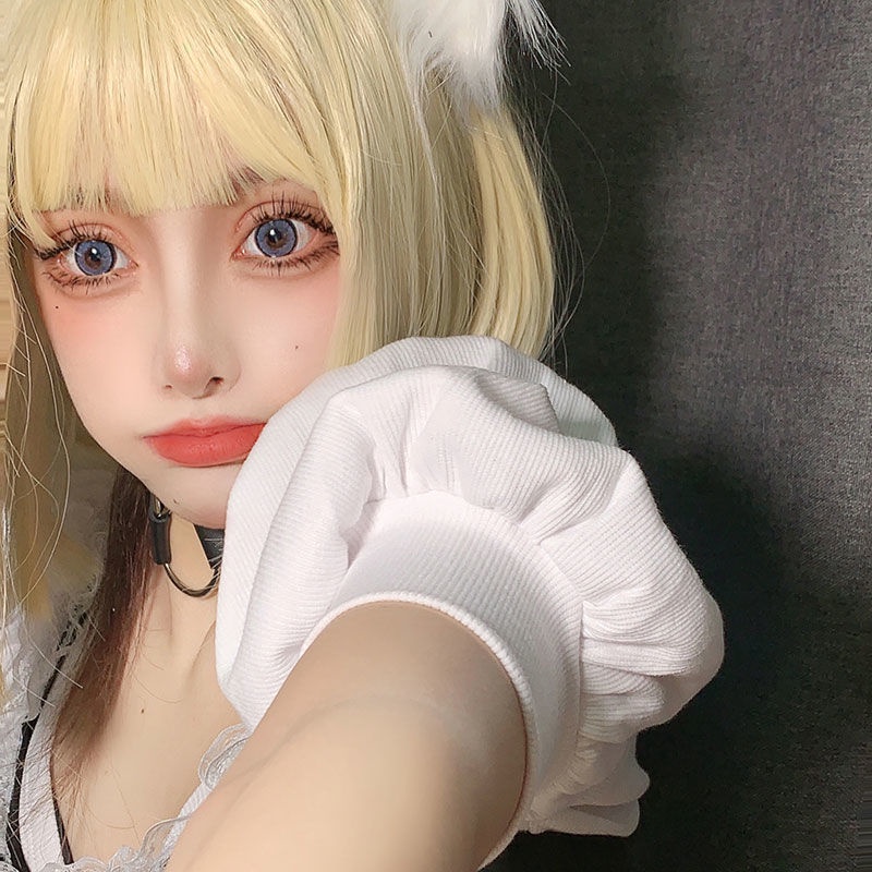 Bộ Tóc Giả Ngắn Xoăn Tự Nhiên Kiểu Nhật Bản Dễ Thương Thời Trang Mùa Hè Cho Nữ