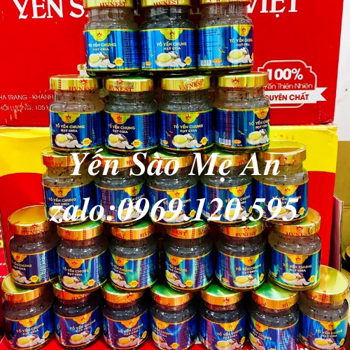 Yến Sào Khánh Hòa⚜️FREESHIP⚜️Giá Sỉ Combo 50 Hũ Đủ 8 Vị Chưng Sẵn Không Chất Bảo Quản Yến Sào Hoàng Việt