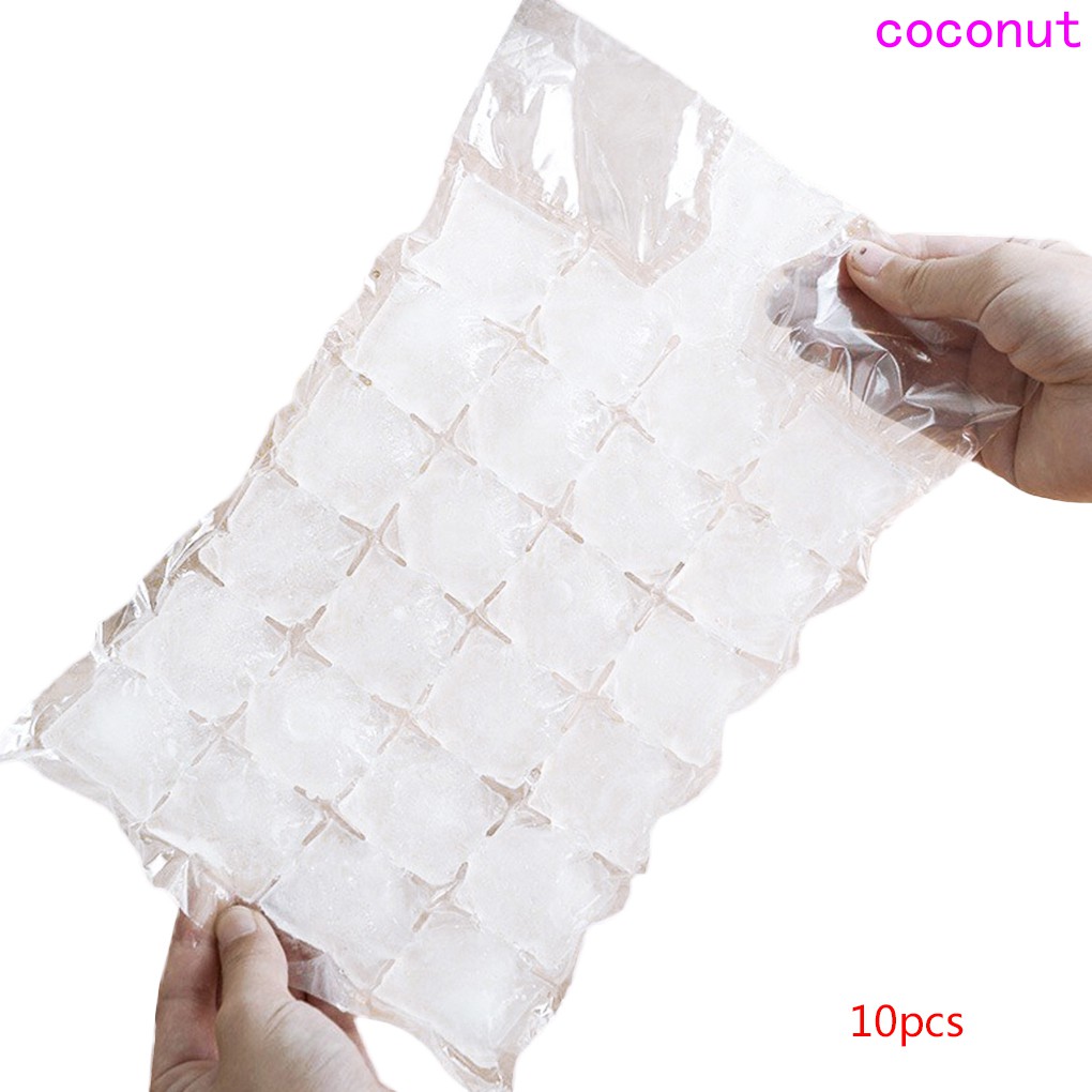 Set 10 túi khuôn làm nước đá viên nước hoa quả sử dụng 1 lần