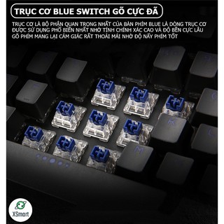 Bàn Phím Cơ Gaming CAO CẤP K1000 FULL LED RGB Có Kê Tay, Blue Switch Gõ Cực Đã Cho Laptop Máy Tính PC, Cổng USB
