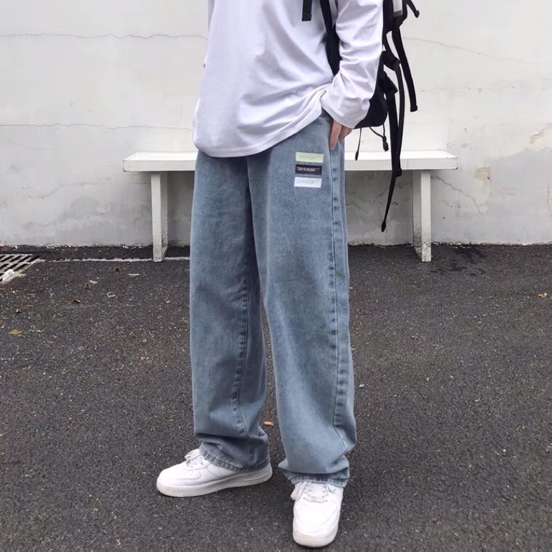 Quần jeans nam ống suông phong cách hàn quốc