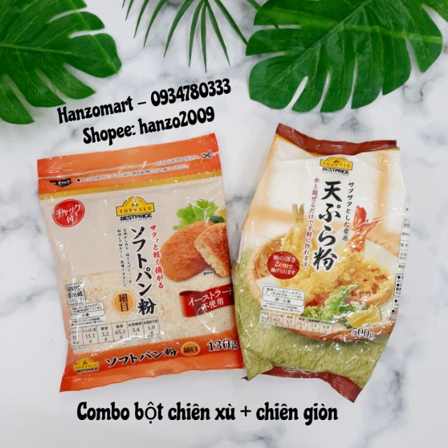 Set combo bột chiên xù 30gr + bột chiên giòn 100gr