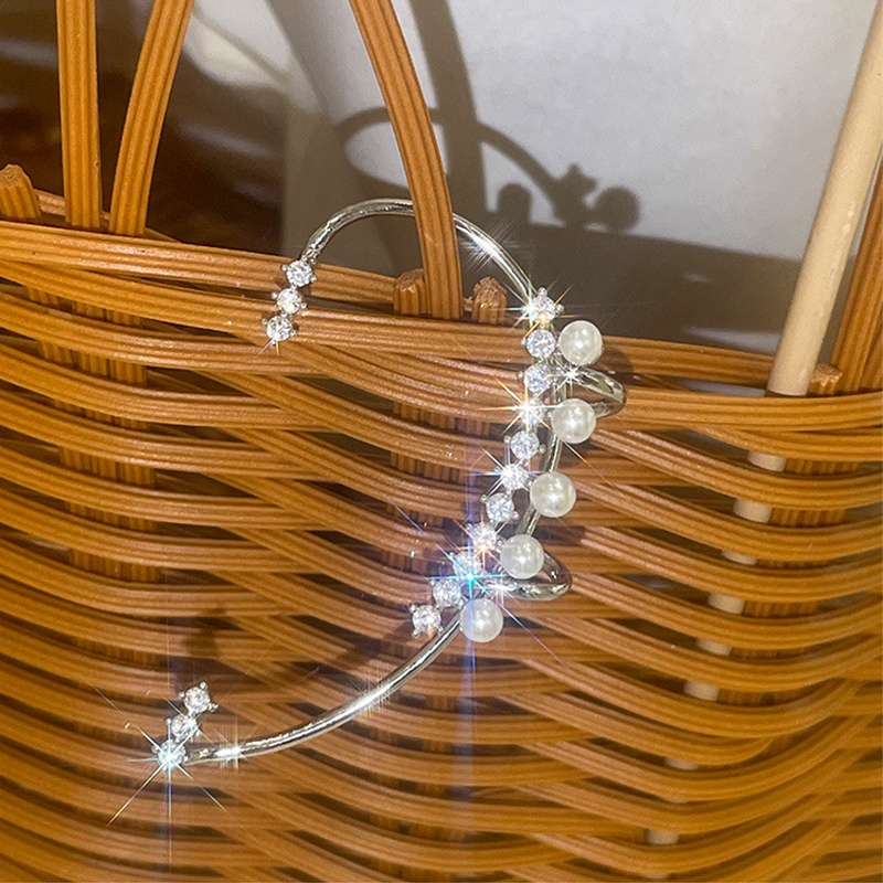 Khuyên Tai Nữ Dạng Kẹp Đính Ngọc Trai Đơn Giản