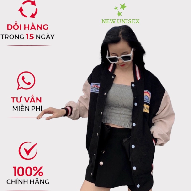 Áo Khoác Nhung Nam Nữ Form Rộng Kiểu Dáng Hàn Quốc Thêu Logo Siêu Độc Đáo TP027 [NewUnisex]