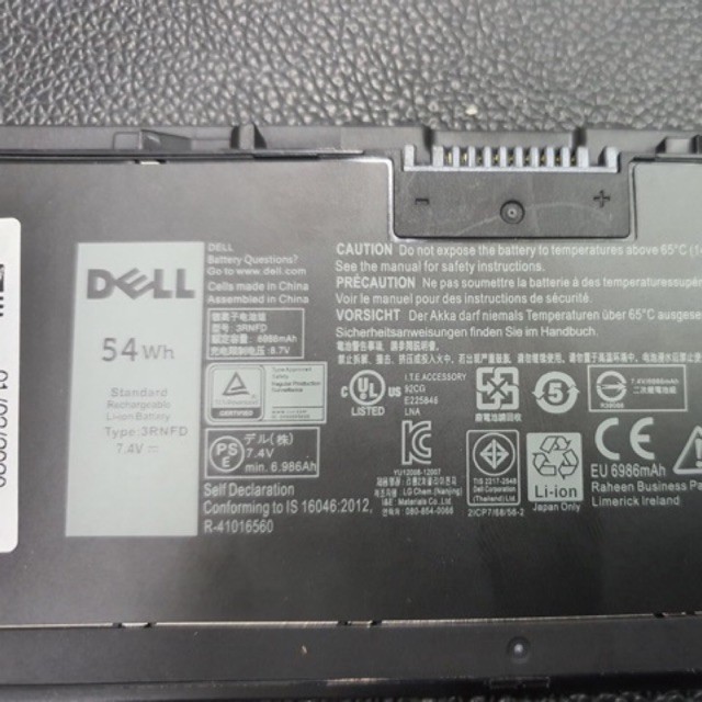 Pin laptop Dell Latitude E7440 E7420 E7450 với các mã pin 3RNFD  V8XN3 G95J5 34GKR 0909H5 - Có Video thực tế