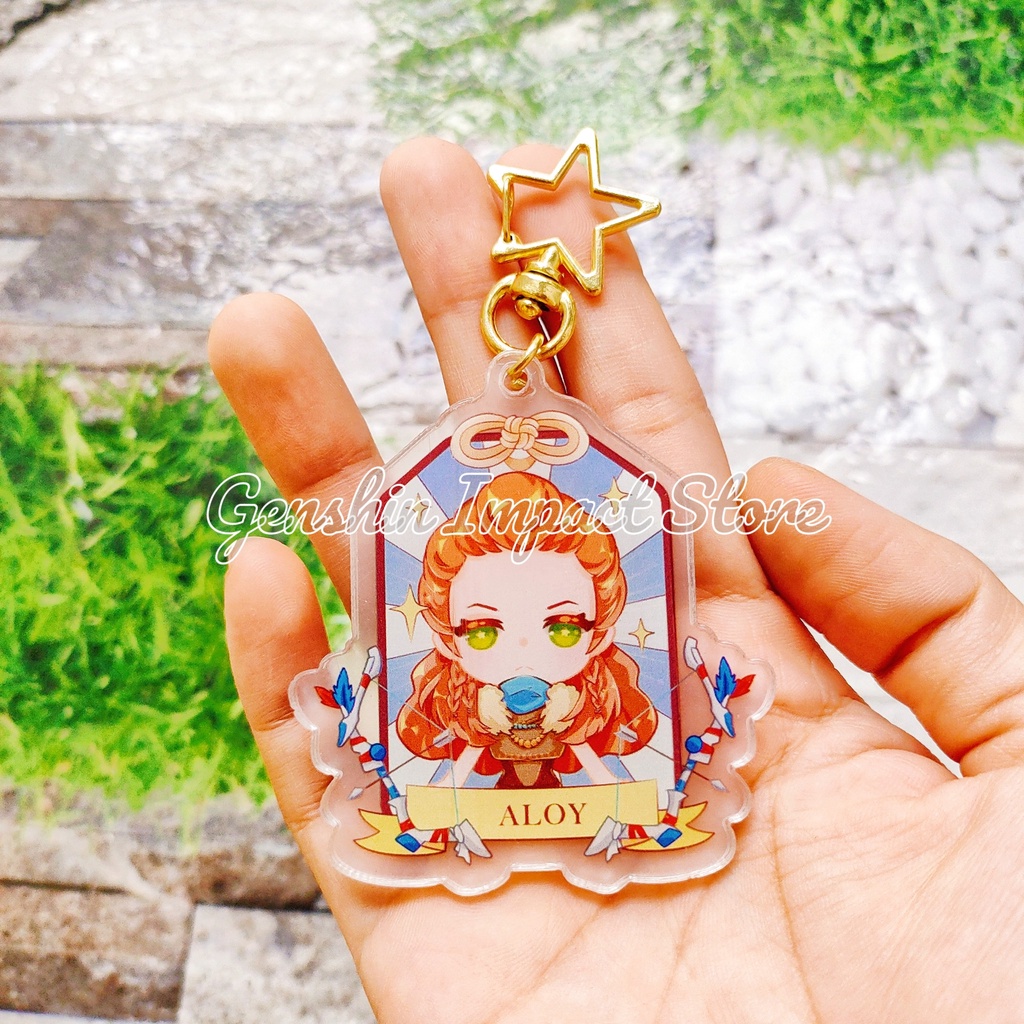 Aloy Móc khóa Genshin Impact ver may mắn M13 (in giữa acrylic)