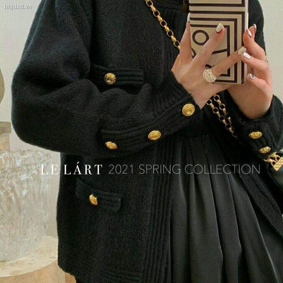 Áo khoác cardigan dệt kim phong cách Pháp thời trang thu đông cho nữ