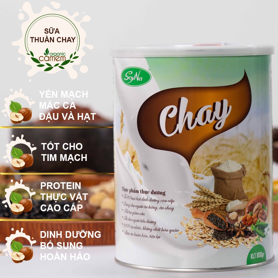 Sữa Chay Soyna 11 loại hạt cao cấp - Không Chứa Đậu Nành - Dinh dưỡng bổ sung cho người trường chay - Lon 400g