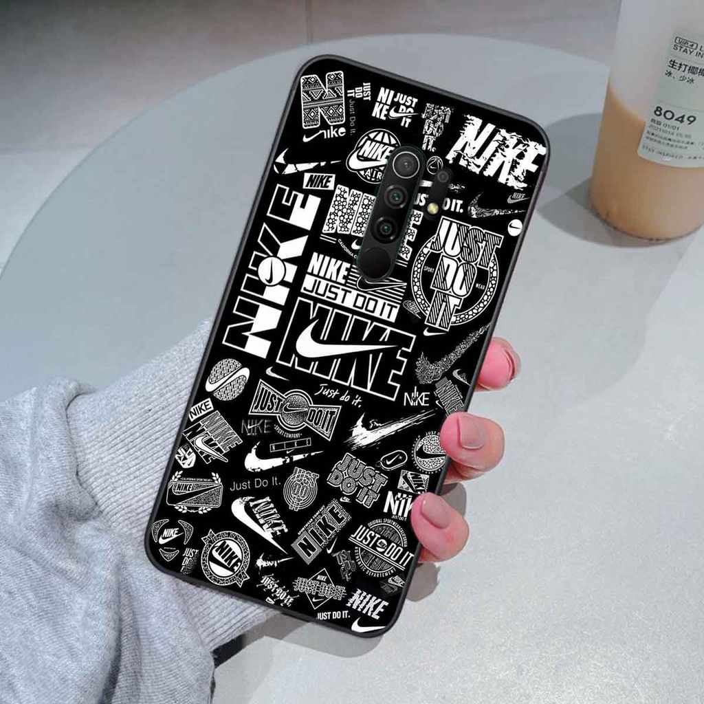 Ốp Xiaomi Redmi 9 in hình thương hiệu L.V, N.I.K.E cá tính, đẳng cấp