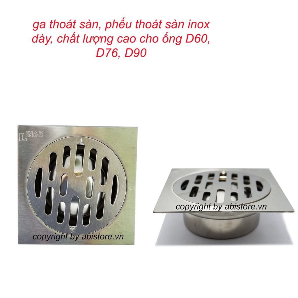 GA THOÁT SÀN INOX HÀNG ĐẸP VÀ DÀY GIÁ RẺ D60, D76, D90