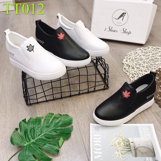 Giày slipon nữ da thật độn đế - TT012