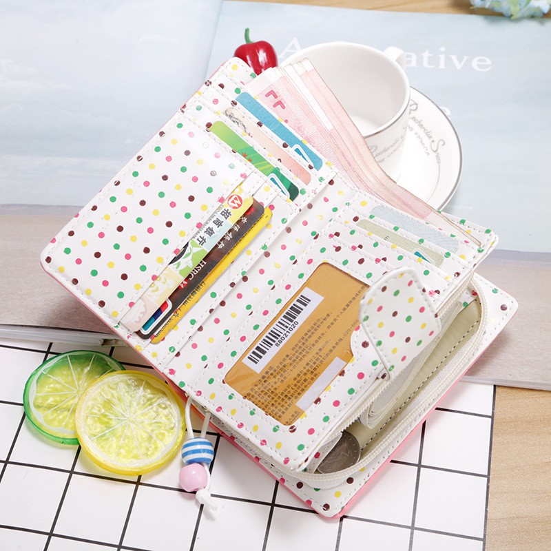 KAITIFEI Ví cầm tay Đẹp Da Giá Rẻ Ngắn Bóp Đựng Tiền Nhỏ Mini bằng da thiết kế đơn giản thời trang xinh xắn cho nữ