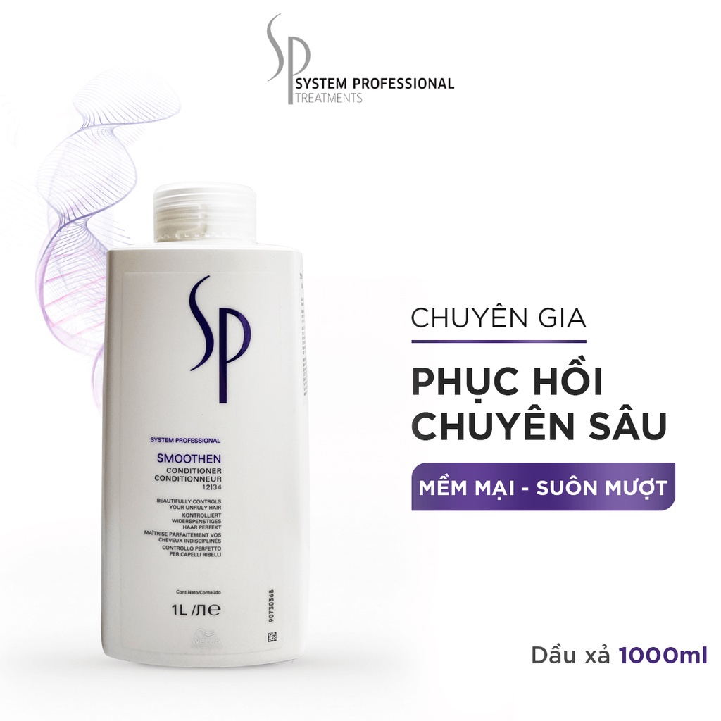 Combo Dầu Gội Xả SP Smoothen Làm Mượt Tóc, Giúp Bề Mặt Tóc Sáng Bóng, Mềm Mại Size Lớn - 1000ml/Chai