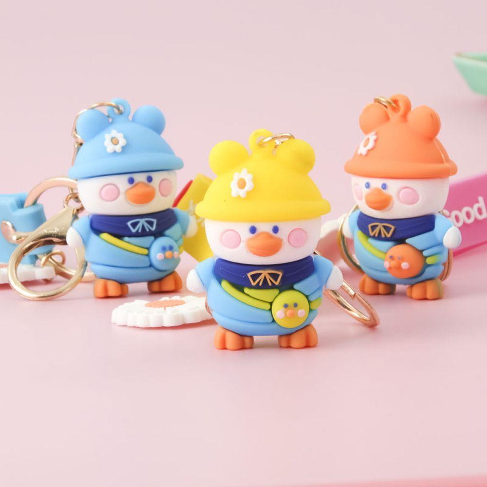 LANFY Móc Khóa Hình Vịt Con Dễ Thương Dành Cho Xe Hơi