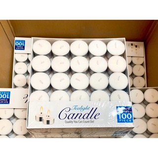 Vỉ 100 viên nến cọ tealight đốt 4-5h, không khói, không mùi, an toàn cho sức khoẻ