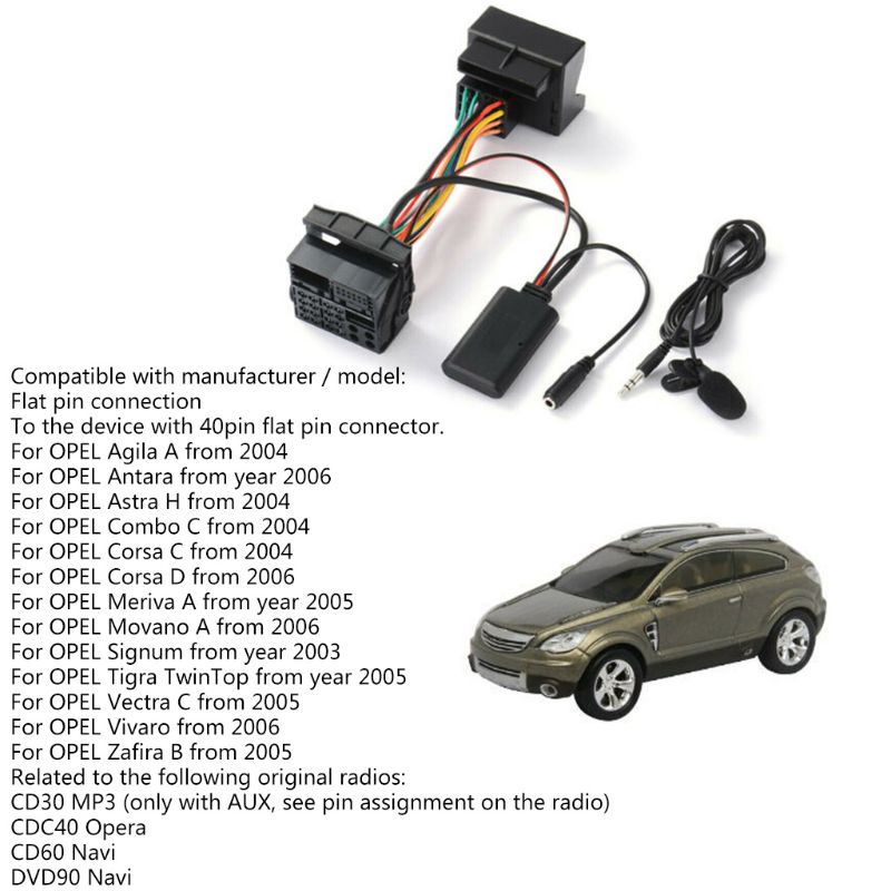 Thiết Bị Nhận Tín Hiệu Âm Thanh Bluetooth Cho Opel CD30 CDC40 CD70