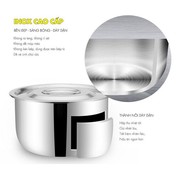 MISHIO - Bộ 8 nồi inox có xửng MK 204