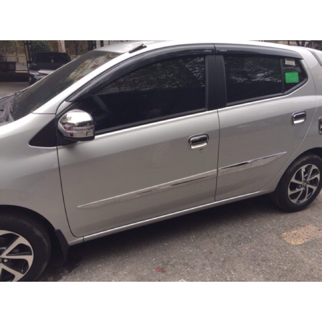 Nẹp Sườn Mạ Crom Cao Cấp  Xe Wigo 2018-2020