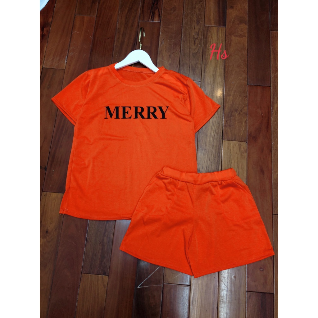 Set bộ đùi in chữ Merry'chất liệu cotton (HS-44H)