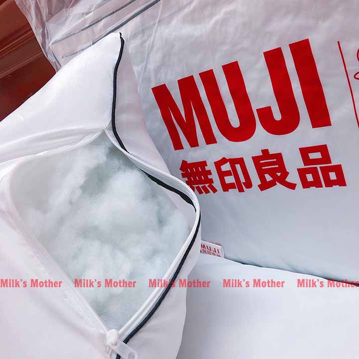 Ruột gối Muji [FREESHIP] Một đôi ruột gối bông Muji Nhật Bản cao cấp chất liệu COTTON mang lại cảm giác mềm mại êm ái
