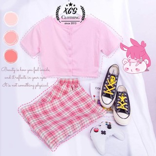 HÀNG SẴN Đồ bộ siêu cute (Áo crop top)