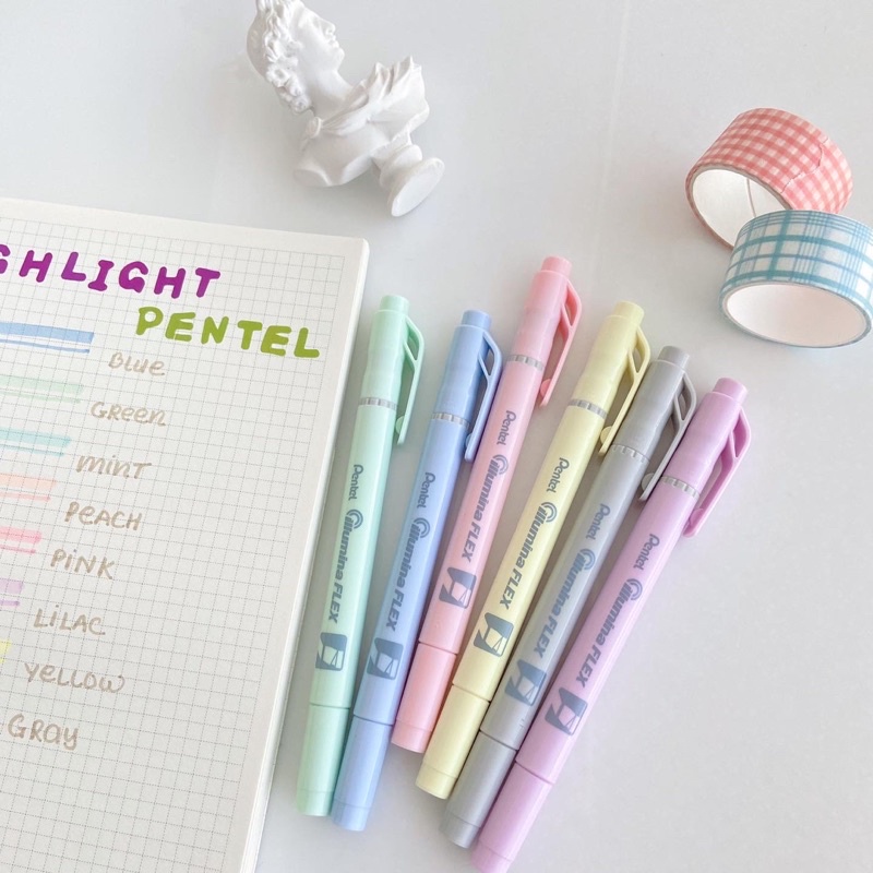 (lẻ cây) BÚT ĐÁNH DẤU 2 ĐẦU HIGHLIGHT PENTEL MÀU PASTEL