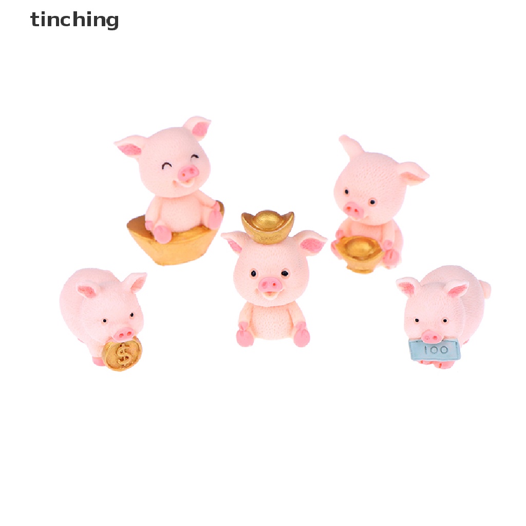 Mô Hình Chú Heo May Mắn mini Trang Trí Sân Vườn Mới