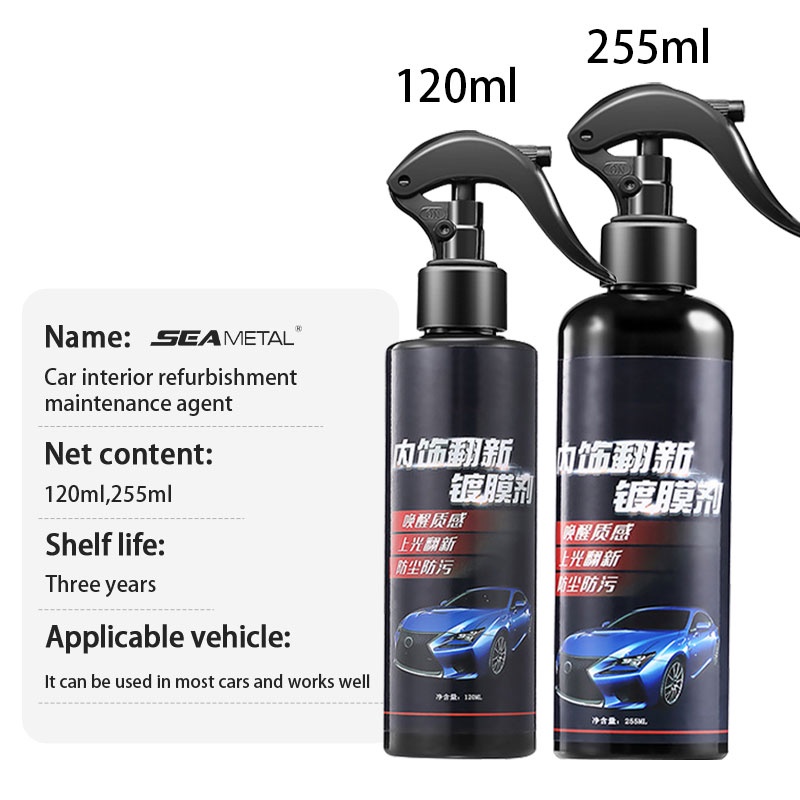 Dung dịch làm sạch xe hơi SEAMETAL bằng nhựa và da cao cấp 120ml