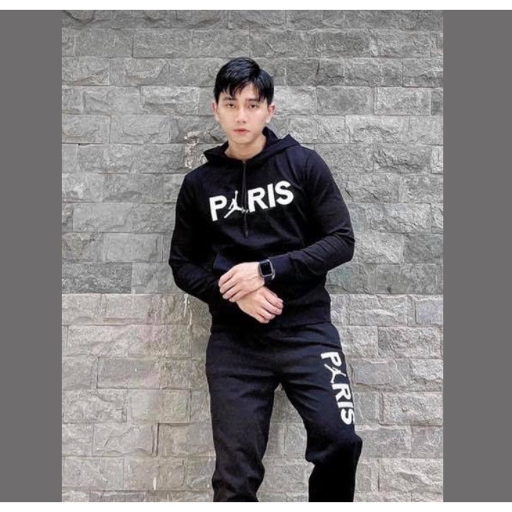 bộ đồ nỉ hoodie nam PARI cao cấp, bộ quần áo nỉ nam siêu hót