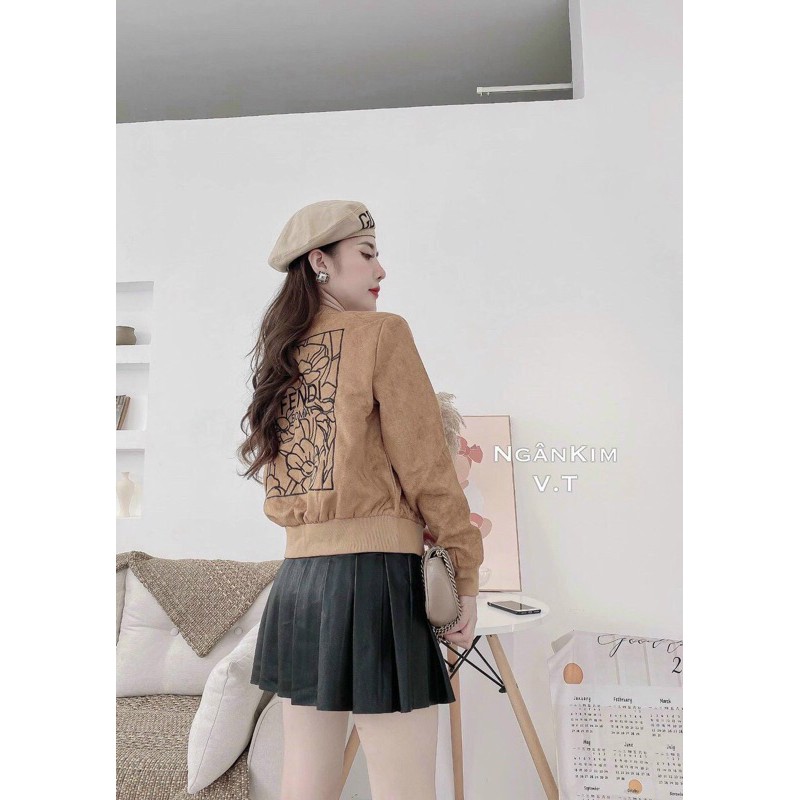Áo bomber da lộn thêu🎉🎉🎉