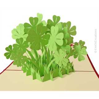 Thiệp chúc mừng 3D sinh nhật - hoa may mắn