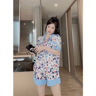 Bộ lụa Mango đùi thiết kế [FREESHIP] chất lụa mềm mịn mát 💯Ảnh thật
