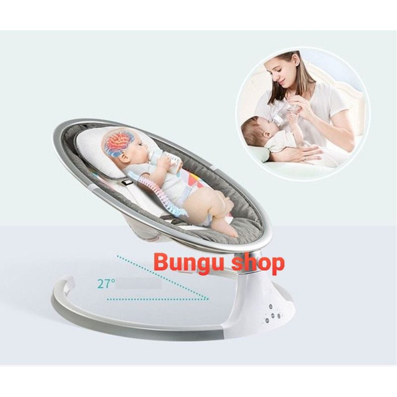 [FREESHIP] Nôi rung/Võng điện tự động KUB cho em bé, trẻ sơ sinh có nhạc - BUNGUSHOP