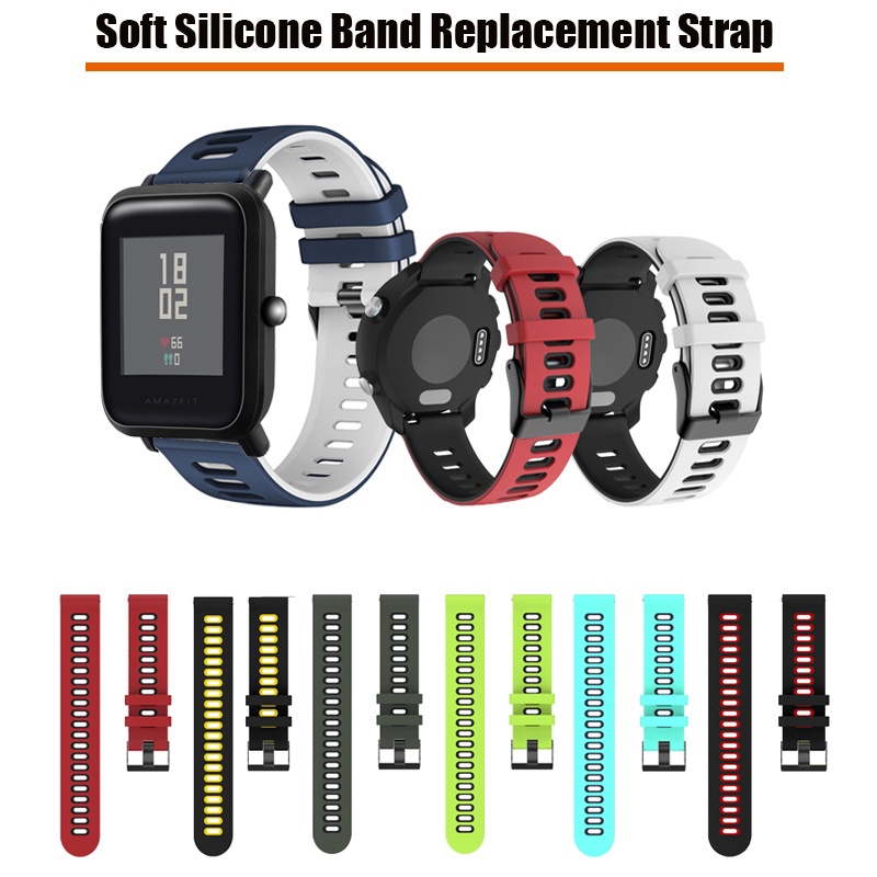 Dây đeo đồng hồ thông minh chất liệu silicon cho Huami Amazfit Bip 3 Pro Lite Bip S U /GTS 2 2e 3 4