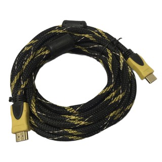 [Mã ELHACE giảm 4% đơn 300K] Dây cáp HDMI nguyên chất đồng 4k(19+1 lõi đồng) bọc lưới cao cấp 10M ( vàng đen)