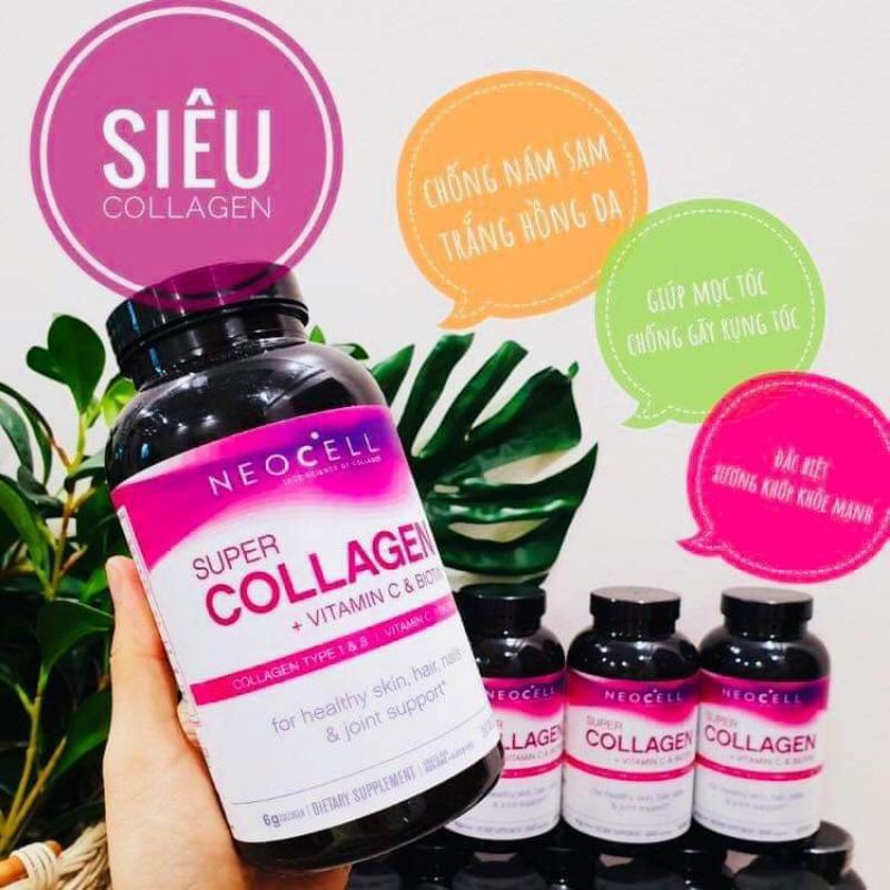 Viên / nước NEOCELL SUPER COLLAGEN + C + BIOTIN 360v
