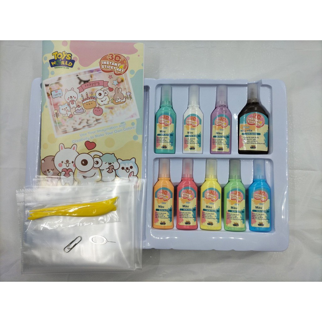 ĐỒ CHƠI TRANH VẼ 3D CHO BÉ 09 MÀU 200 Hình