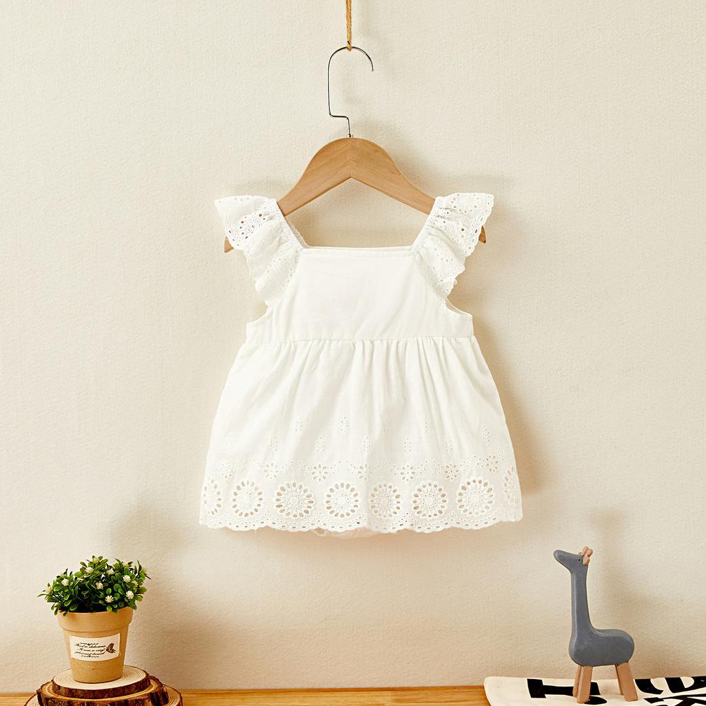 Đầm cánh tiên phối ren kèm mũ đội thời trang xinh xắn cho bé gái