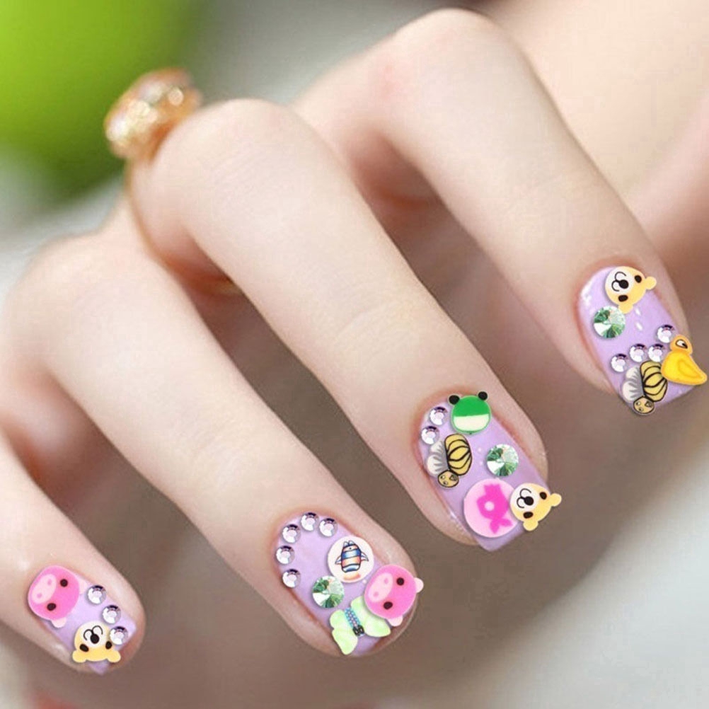 Set 1000 tấm hình dán nhỏ 3D trang trí móng tay