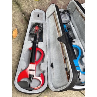 Đàn violin điện từ màu đỏ trọn bộ phụ kiện