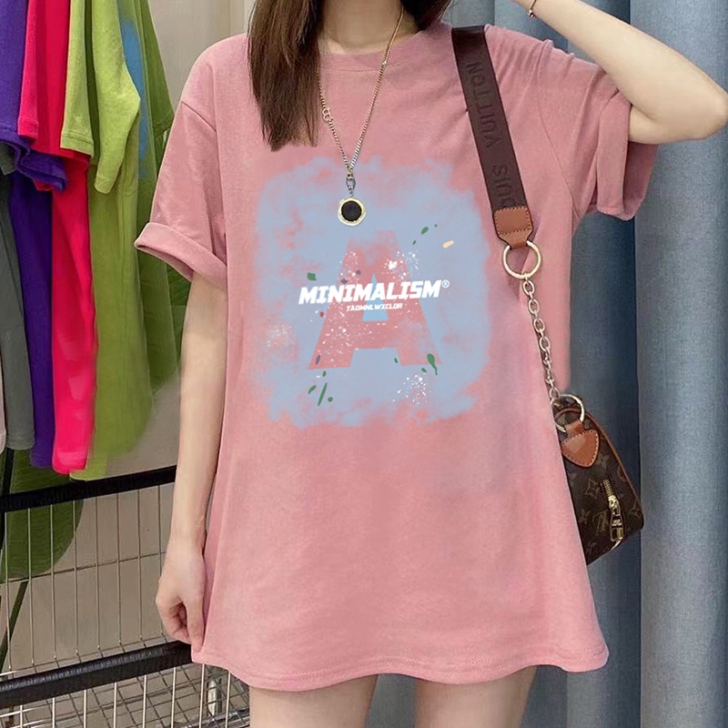 NRVP Áo Thun Cotton Tay Ngắn Cổ Tròn Thời Trang Mùa Hè Phong Cách Hàn Quốc Mới