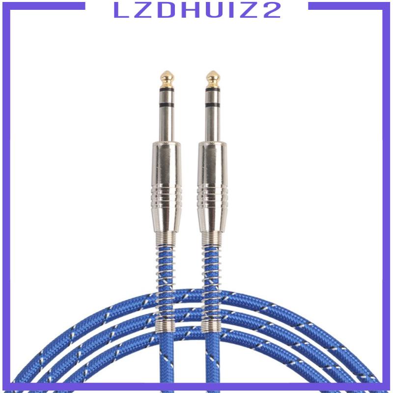 Dây Cáp Nylon Bện Nối Đàn Guitar Bass 1m 6.35mm 1 / 4 TRS